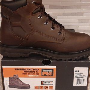 Men's Size 8.5 Timberland PRO Magnus 6",  Safety Toe